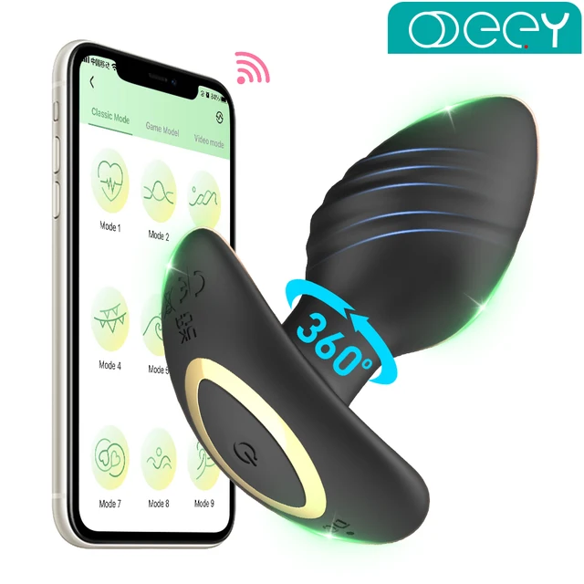 Rotation Anal Vibrator 9-Modus Butt Plug APP Fernbedienung Anal Sex Spielzeug für Männer Vibrierende Prostata-massagegerät Anal Plug Spiel Für Erwachsene