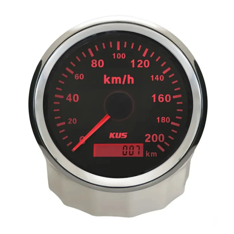 Free Shipping Kus 85mm Auto Gps Speedometers Red Orange Backlight