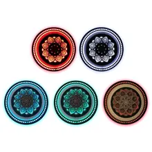 

Mandala Yoga Room Night Light Elegant Acrylic Led Lamp LED Bohemian Round Ornament Wall Decor For Living Room Bedroom Bathroom