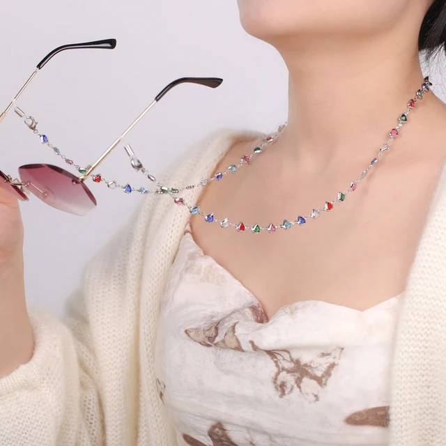 Glasses Holder Strap Vintage Eyeglass Chain Holder Glass Beads