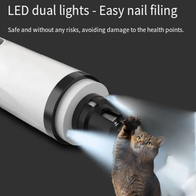 Cats & Dogs Nail Trimmer - Silent Groom Pro 2025 with LED Light & Variable Speeds 4