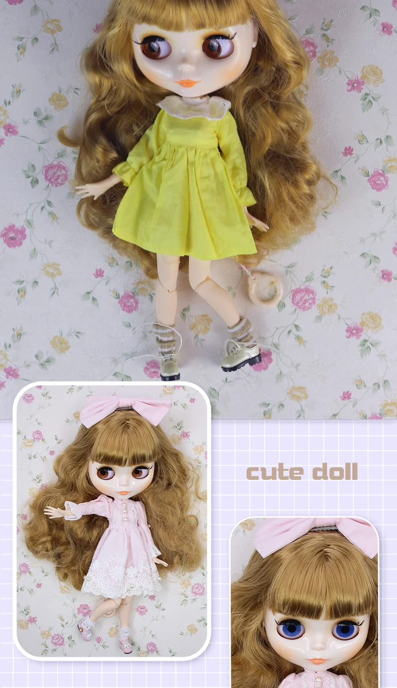 ICY DBS Blyth doll jointed body 30CM BJD nude doll and nude doll clothes shoes handmade set fashion doll girl gift