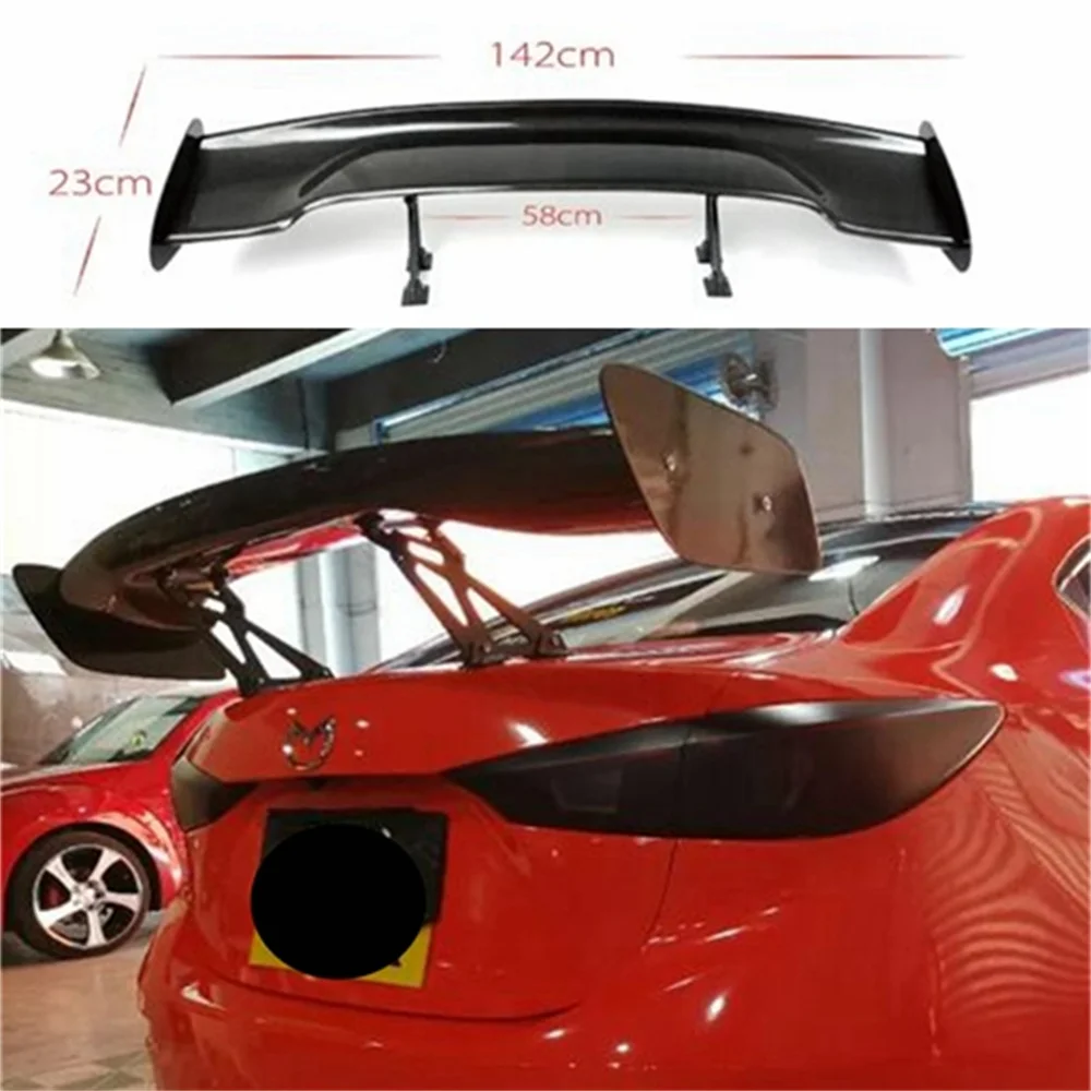 

3D Carbon Fiber CAR REAR WING TRUNK SPOILER FOR Mazda 3 /mazda 6 AXELA Atenza Sedan GT STYLE By EMS