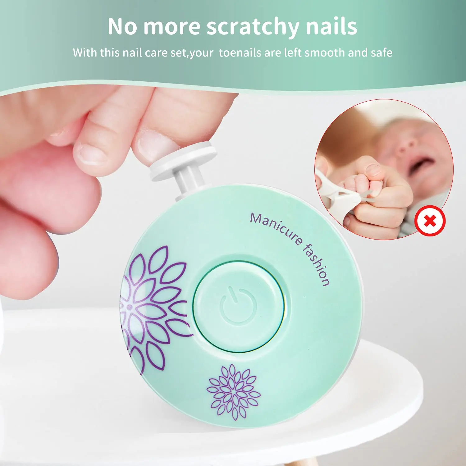 Vechase 6-in-1 Portable Electric Baby Nail Trimmer: Safe, LED-Lit Inf – RQ  DiscountMart