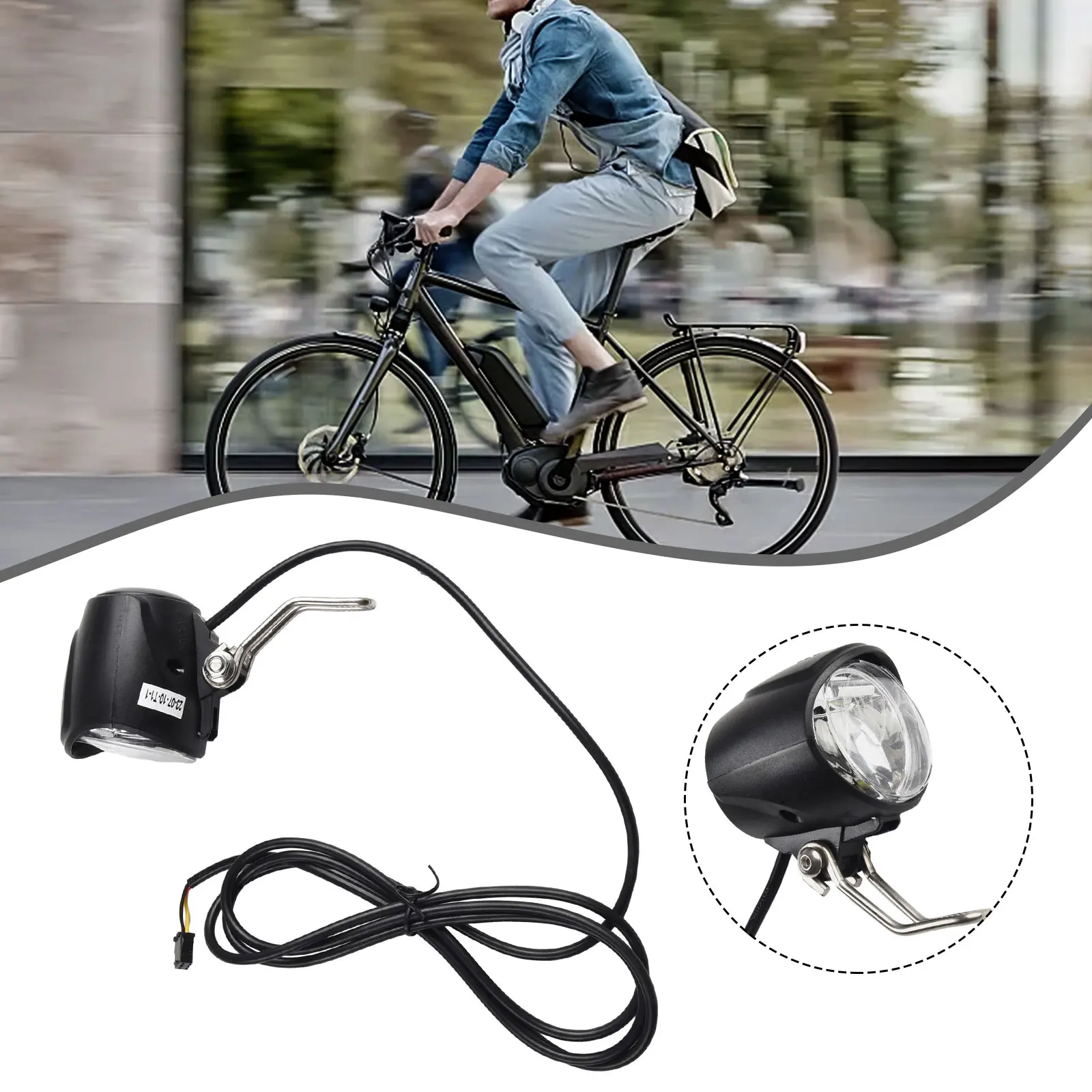 

6-60 в для электрического велосипеда, электровелосипеда, водонепроницаемый светодиодный фонарь, передняя фонарь, SM/2-контактный разъем интерфейса