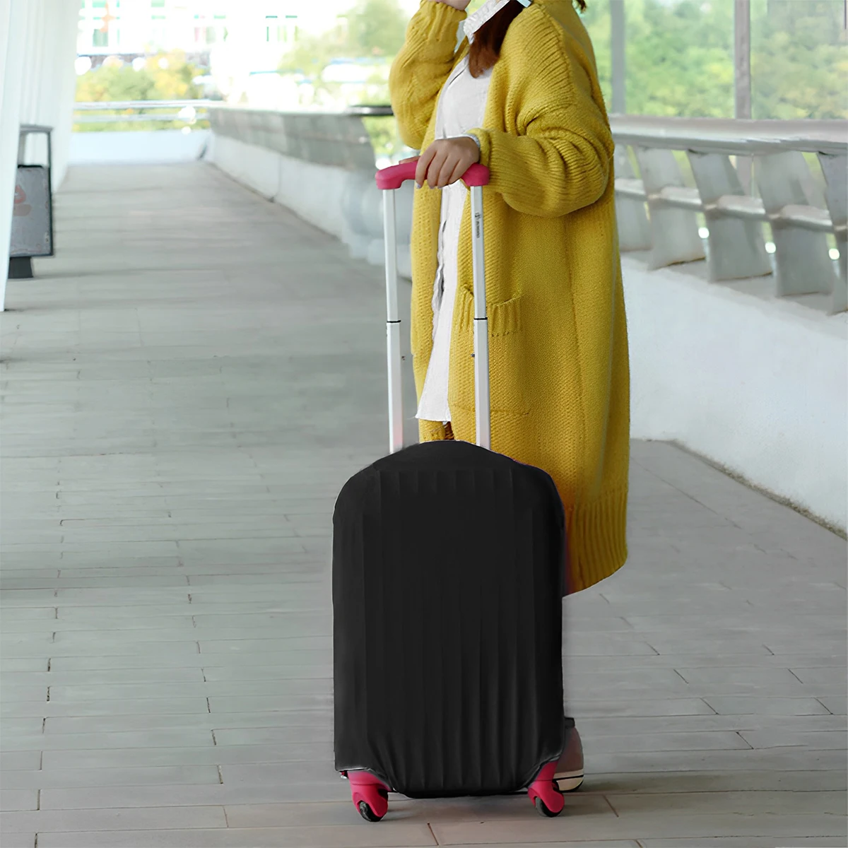 Luggage Cover Elastic Suitcase Protector Dustproof Anti-scratch Luggage Baggage Sleeve for Outdoor Traveling Camping Hiking 3
