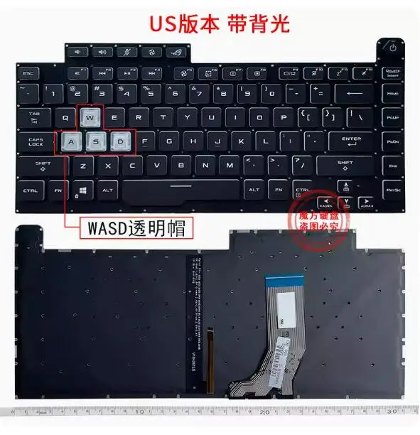 Tastiera Retroilluminata Singola Usa Per Asus Rog Strix G531 G531G G531Gt G15 G512 G512Lv G512Lw (Non Retroilluminato Rgb)