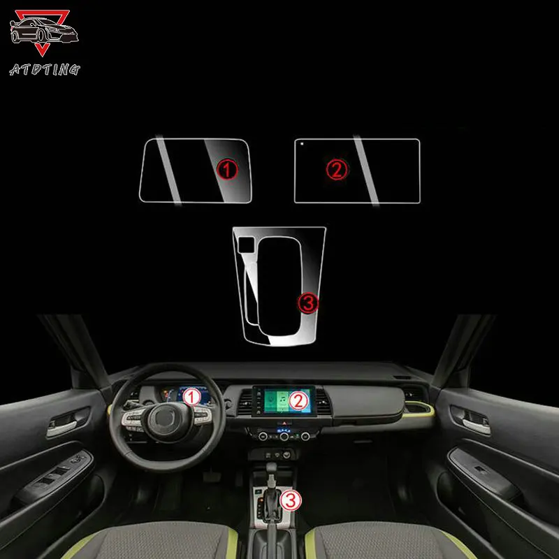 

Vehicle Instrument Display film TPU Shift Protective Film Central Control Navigation Film For Honda Fit 4th 2020 2021 2022