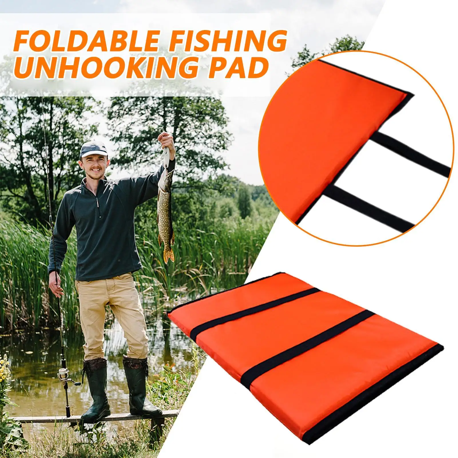 Fishing Unhooking Pad Waterproof Foldable Sponge Cushion Fishing Cradle Mat Angling Pad For Angler Beginner Father Boyfriend