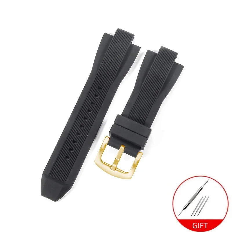 Durable Waterproof Silicone Rubber Watchband Bracelet Watch Strap Accessories