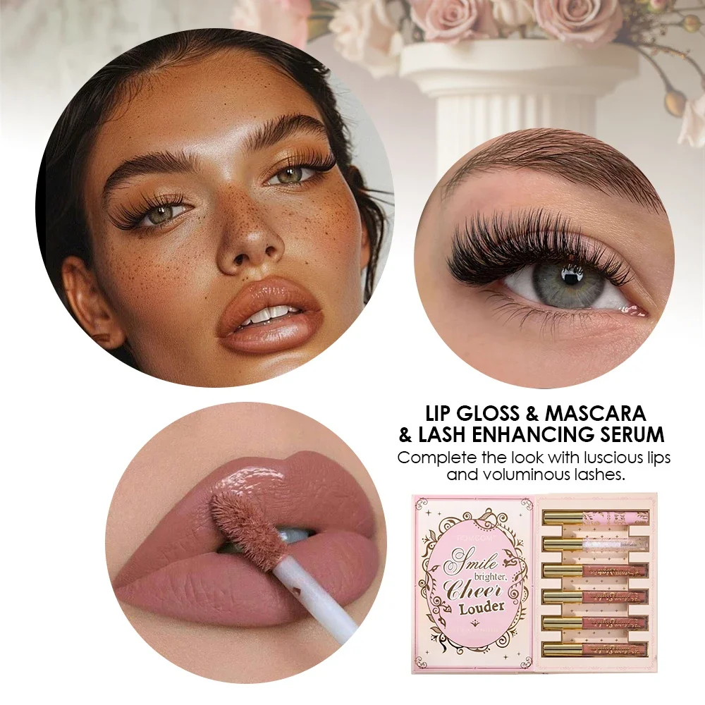 5‑Page Full Face Makeup Kit, Matte & Shimmer Eyeshadow, Blush, Contour, Lip Gloss Mascara for Versatile Makeup Looks - 3