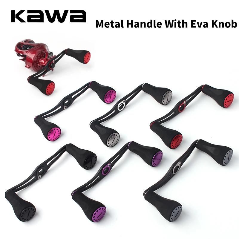 Kawa Fishing Reel Handle Metal Handle With Eva Knobs Length 120mm 38.8g/pc Suit D/A/S Casting Fishing Reel DIY Tackles Accessory