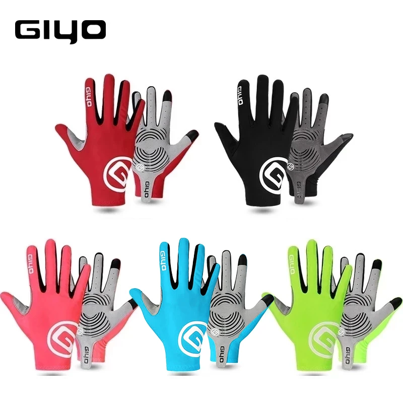 

GIYO Mittens Road Bike Cycling Equipment Touch Screen Full Fingers Gel Sports Cycling Gloves Anti-slip Long Finger MTB Gloves