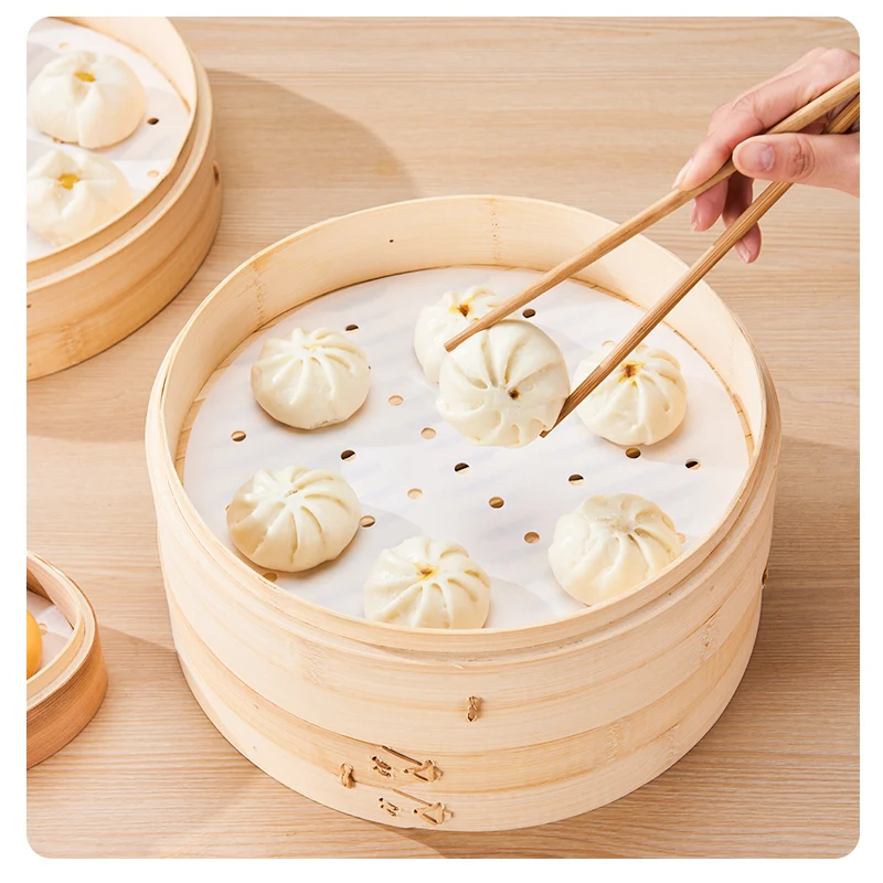 100PCS Air Fryer Steamer Liners Disposable Paper Non-Stick Steaming Basket Baking Utensils Kitchen papel Oil-absorbing Paper