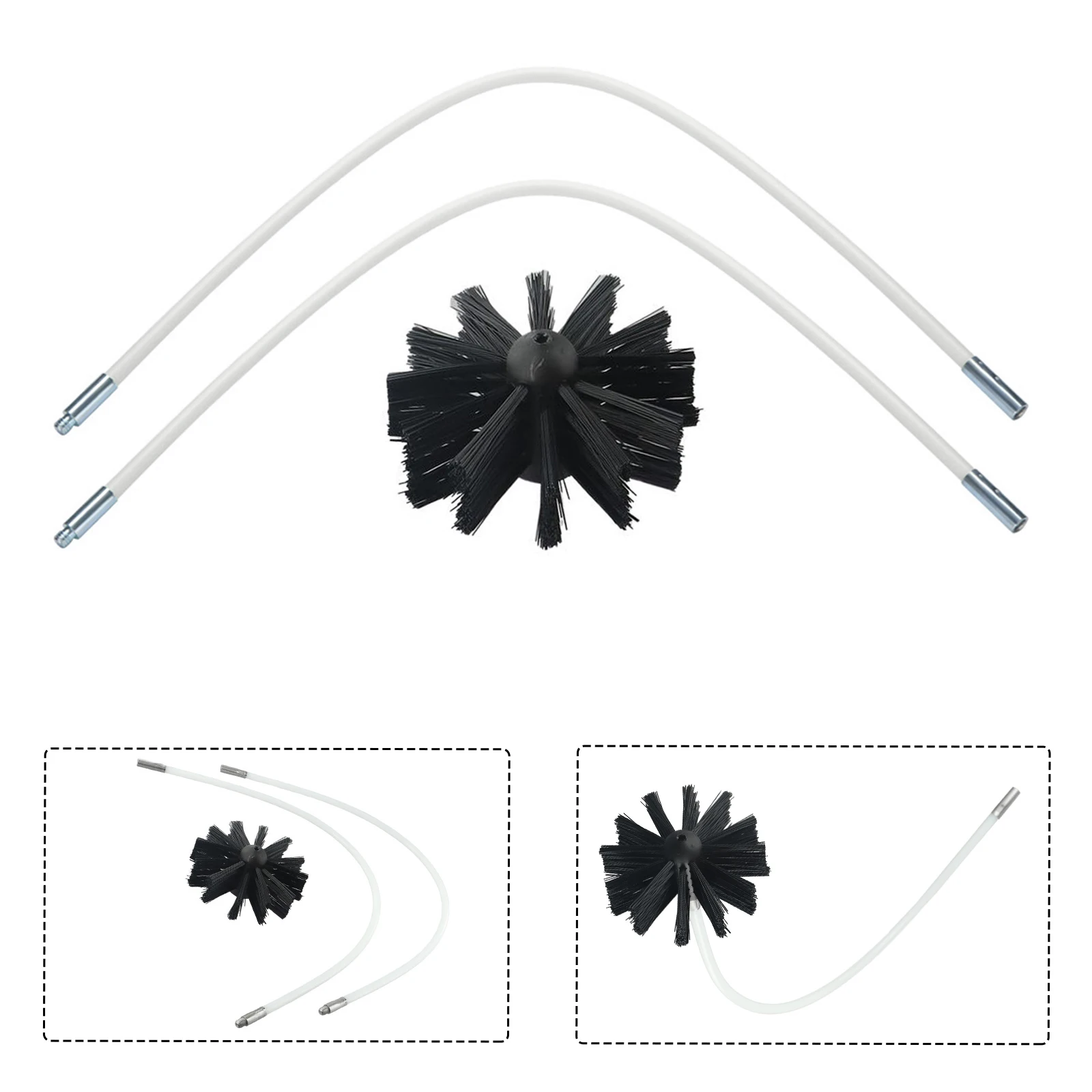 

Fireplace Brush head Flue Cleaning System Accessories Chimney Sweeping Cleaner Brush Flexible Spare parts Tool Kit