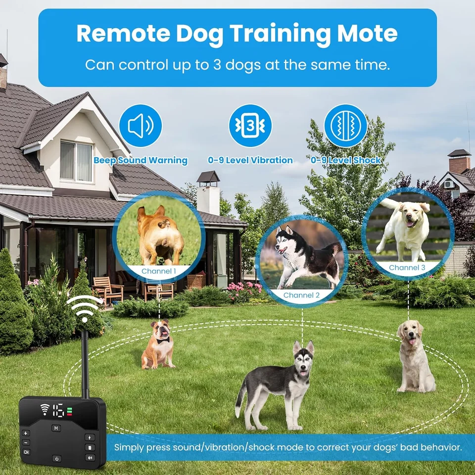 Dog Shock Collar With Remote Buy WIEZ GPS Wireless Dog Fence