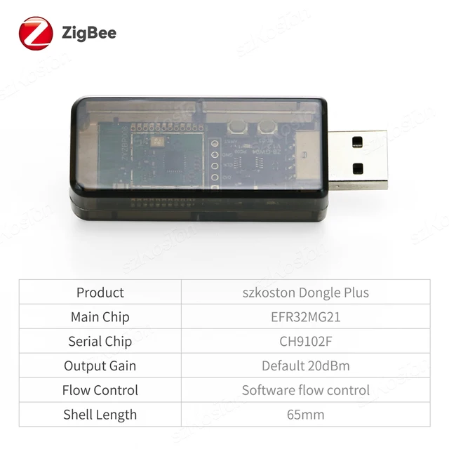 Zigbee 3.0 USB Dongle Plus EFR32MG21 Universal Open Source Hub Gateway Works with Home Assistant openHAB Zigbee2MQTT ZHA NCP 6