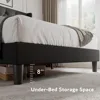 ing Size Platform Bed Frame with Button Tufted Headboard,Upholstered Bed Frame with Solid Wooden SlatsNoise Free,Easy Assembly 3