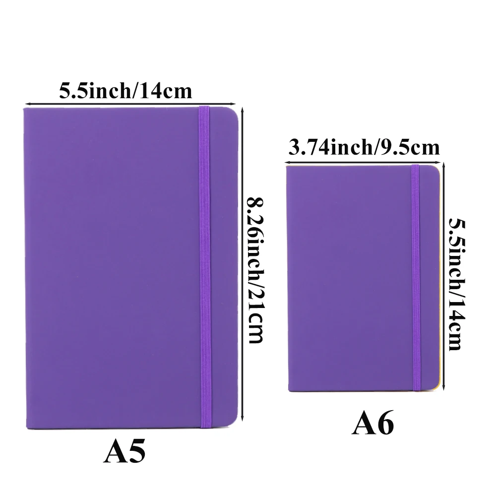 Cuaderno con correa de negocios A5/A6, 160 páginas, 80gsm, Bloc de notas de papelería para estudiantes, libro de cuentas de mano, cuaderno negro, planificador de cubierta dura