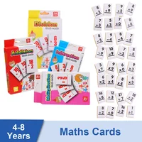 36 Pcs Math Flashcards Arithmetic Cards of Addition Subtraction Multiplication Division Kids Ages 4-8 Maths Learning Pocket Card 1