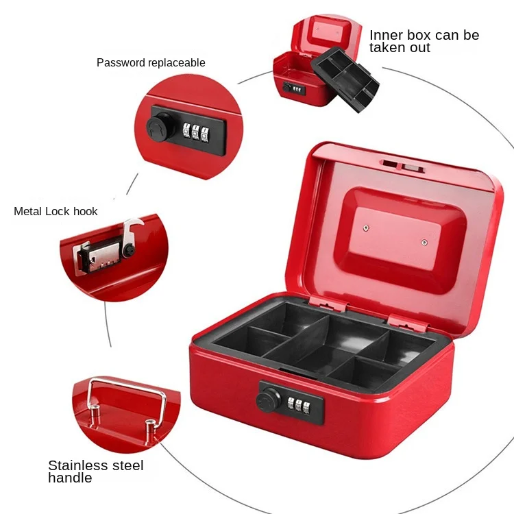 

300x240x90 мм сверхбольшая фотожелезная коробка, портативная маленькая коробка, сейф для кассового аппарата, двойная коробка