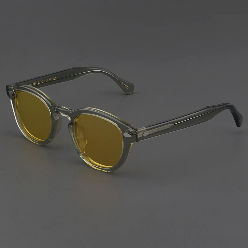Sunglasses Man Johnny Depp Lemtosh Polarized Sun Glasses Woman Luxury Brand Vintage Acetate Frame Blue Night Vision Goggles