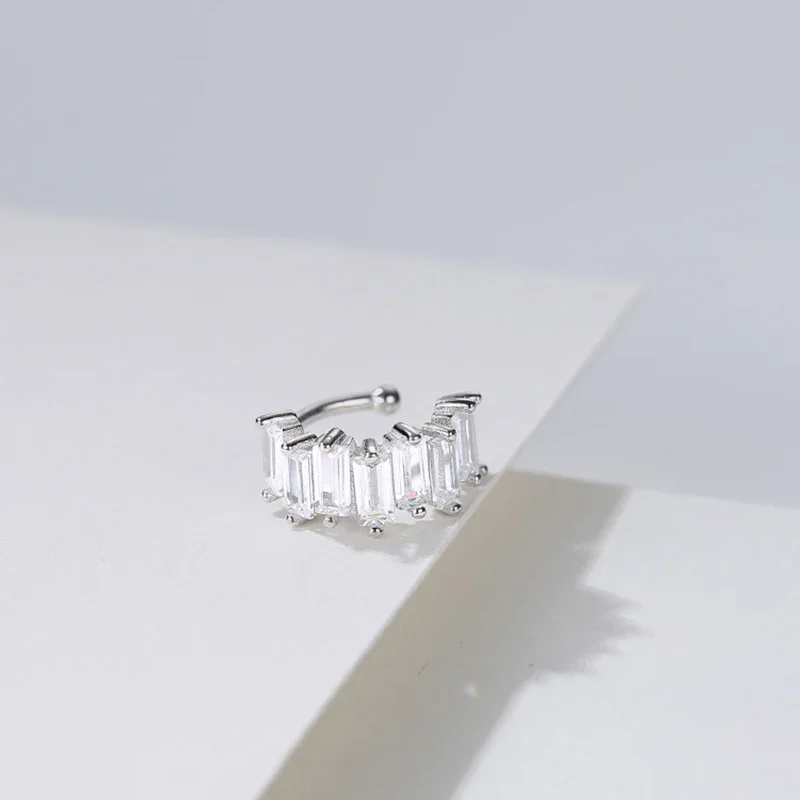 Charming Line Zircon Clip On Earrings Ear Cuff Without Piercing 1 pcs clip earrings