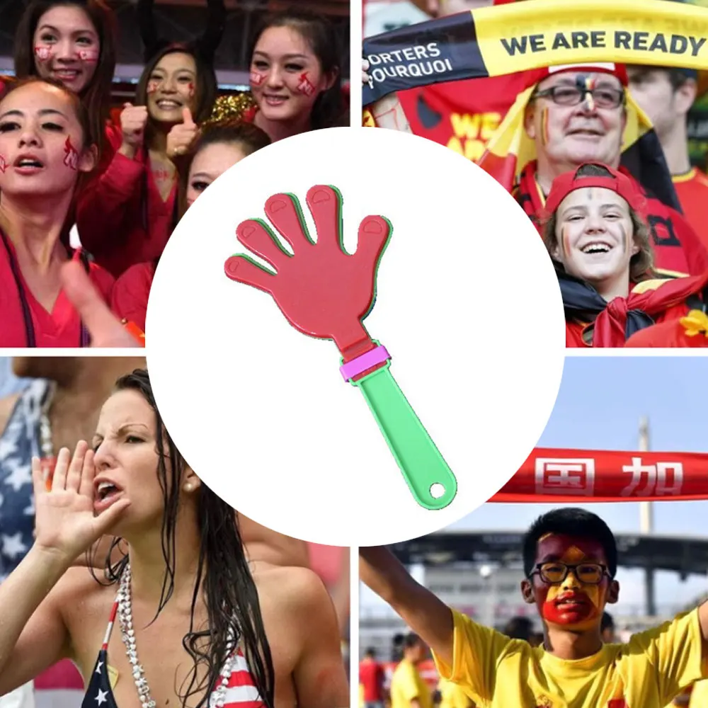 1Pc 19cm Colorful Hand Clapper Concert Party Cheerleading Cheering Props Children Small Clap Your Hands Clapping Toy Air Horn