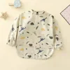 Kids Bibs Cartoon Animal Print Waterproof Bib Baby Food Bib Baby Rice Pocket Accesorios Bebe Long Sleeve Apron 3