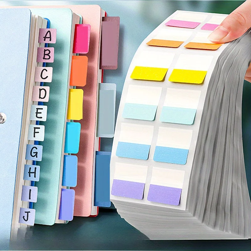 240 Stück multifunktionale, beschreibbare Kunststoff-Indexetiketten – wiederverwendbare Seitenmarkierungen und Dokumentenordner für das Büromanagement – Detail 4