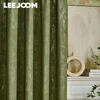 LEEJOOM Luxury Hot Stamping Velvet Curtain Blackout Bedroom Custom Thickened Soft Living Room Curtain Blinds 1P 1