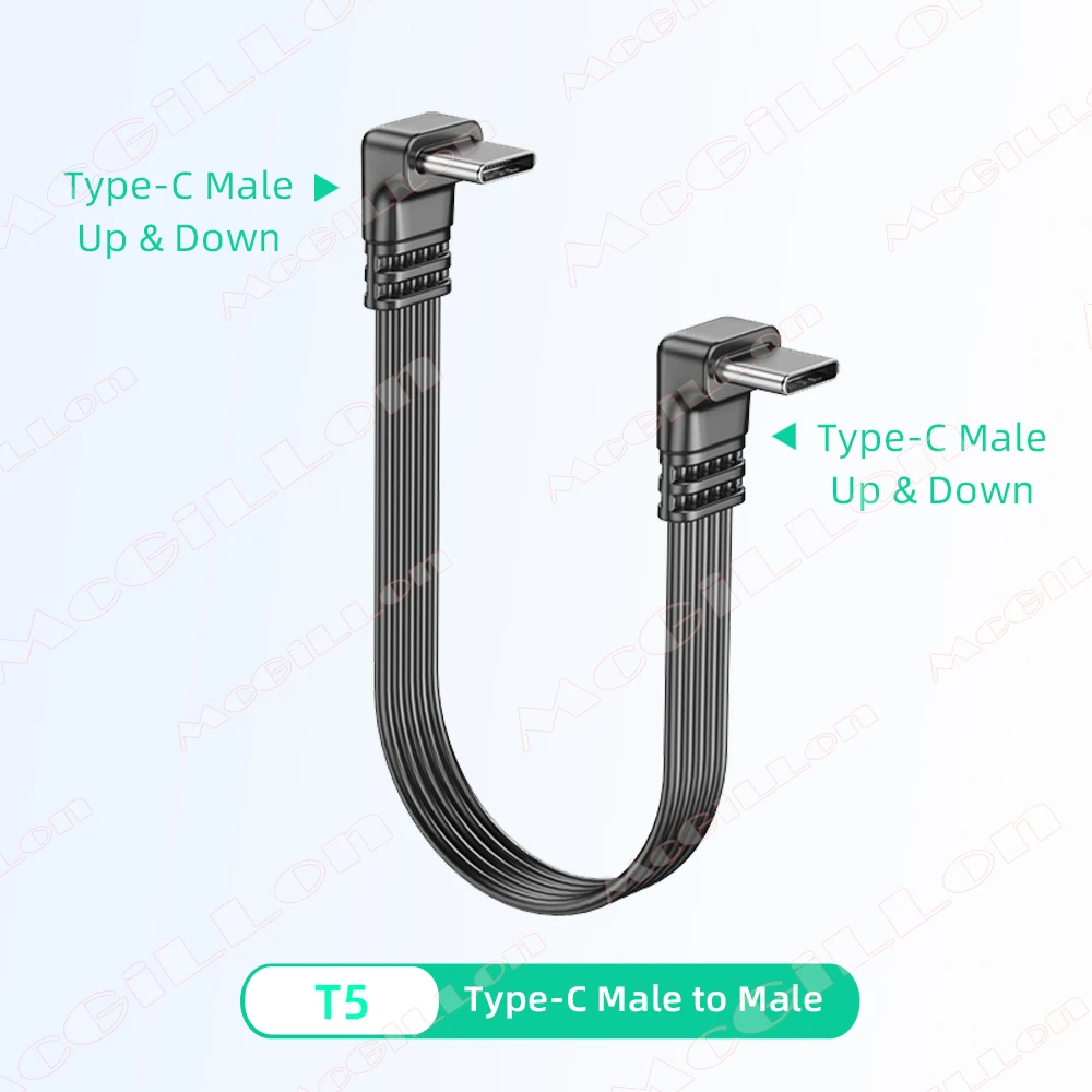 Angled USB-C Extension Cable - Fast Charging Data Cord