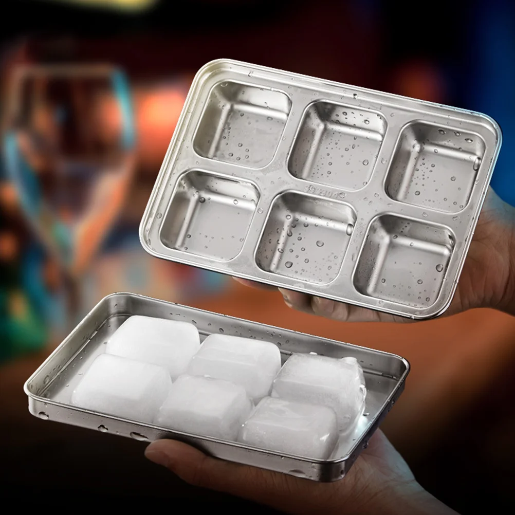 Stainless Steel Ice Cube Mold Wear Resistant Freezer Tray Household Ice Tray Cube Maker Ball Tool Kitchen Bar Accessory