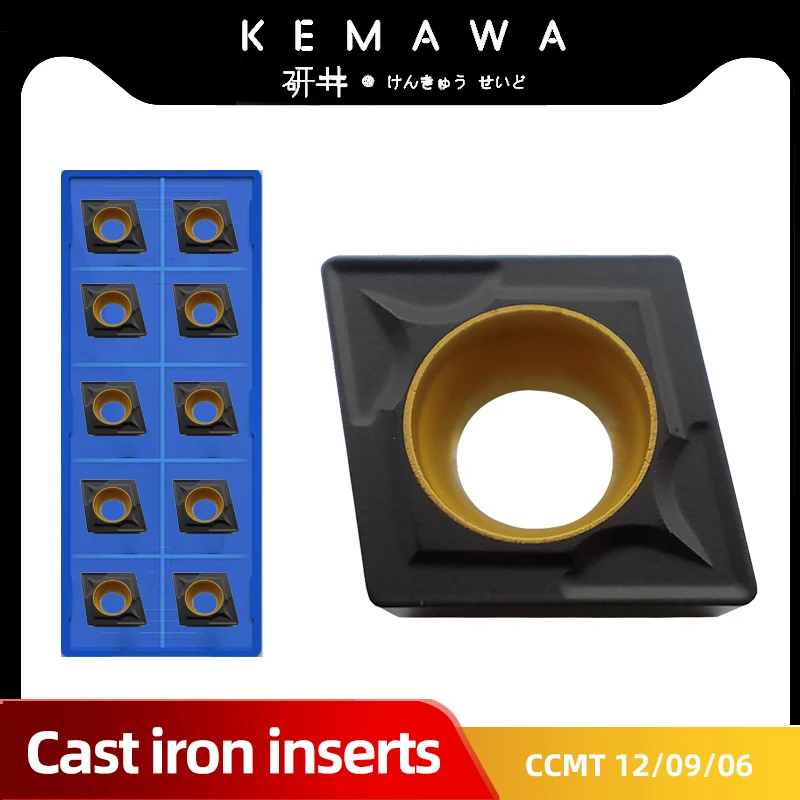 

KEMAWA Cast iron Carbide Insert CCMT060204 UC5115 CCMT09T304 09T308 CCMT120404 120408 Turning Tools CNC Lathe 10pcs Blade Plate