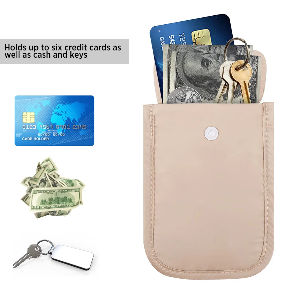 Women Coin Purse Solid Color Travel Bra Wallet Flap Clasp Secret Travel Wallet Pickpocket Belt Cotton for Money Valuables