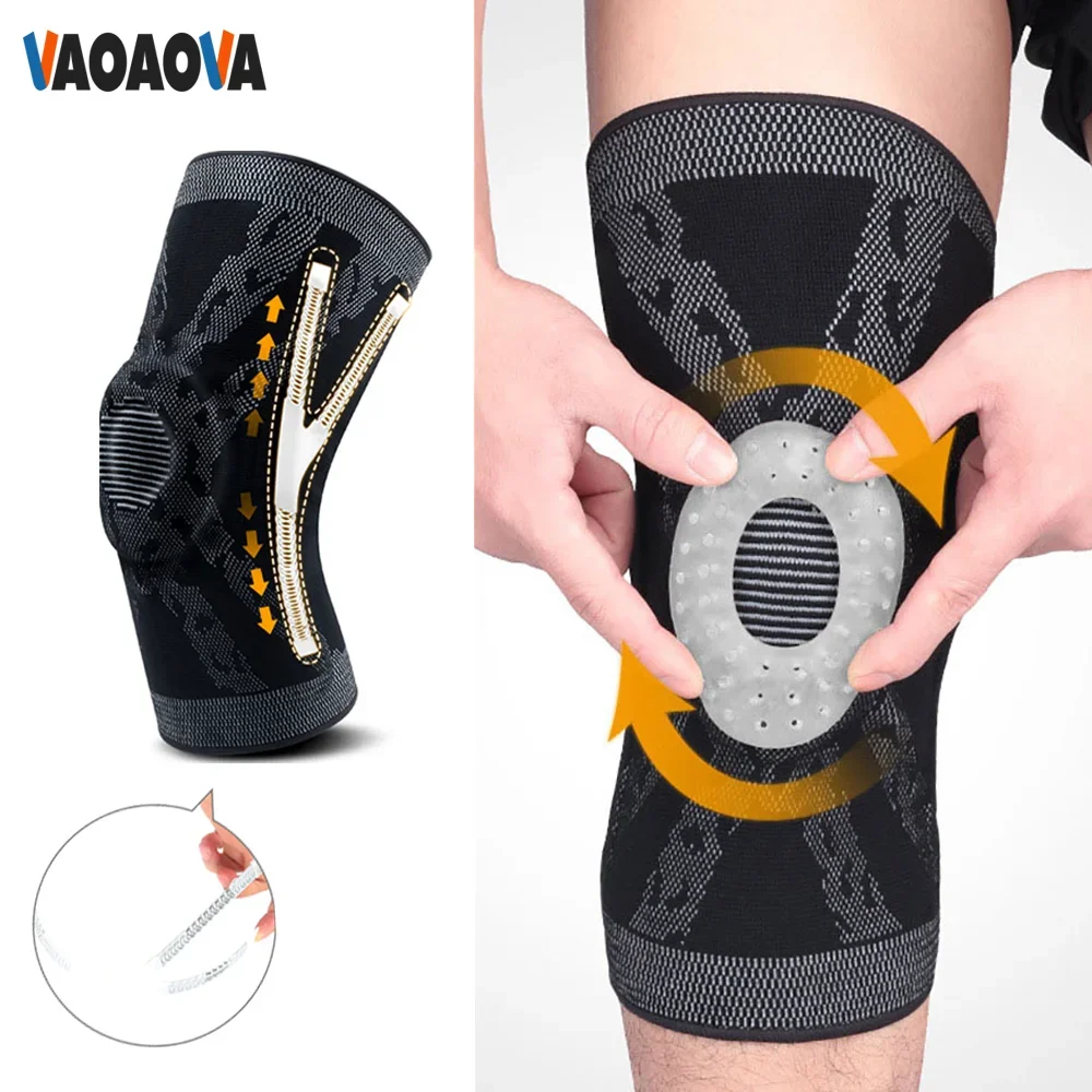

1 Pcs Knee Brace Compression Sleeve Support With Patella Gel Pads Side Stabilizers For Running ACL Arthritis Joint Pain Relief