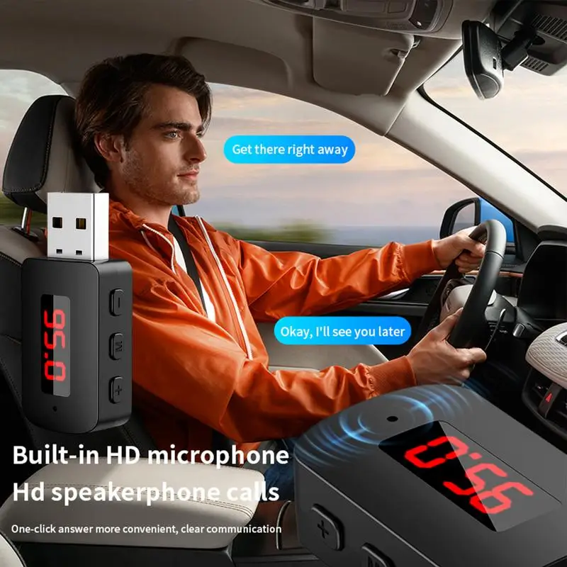 5.4 Wireless Adapter For Car Ultra-Fast Wireless Receiver Audio Adapter Integration Robust Signal Stability