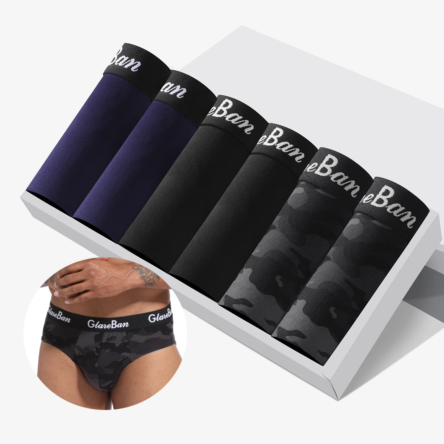 Men's Underwear Briefs 6pcs Polyester