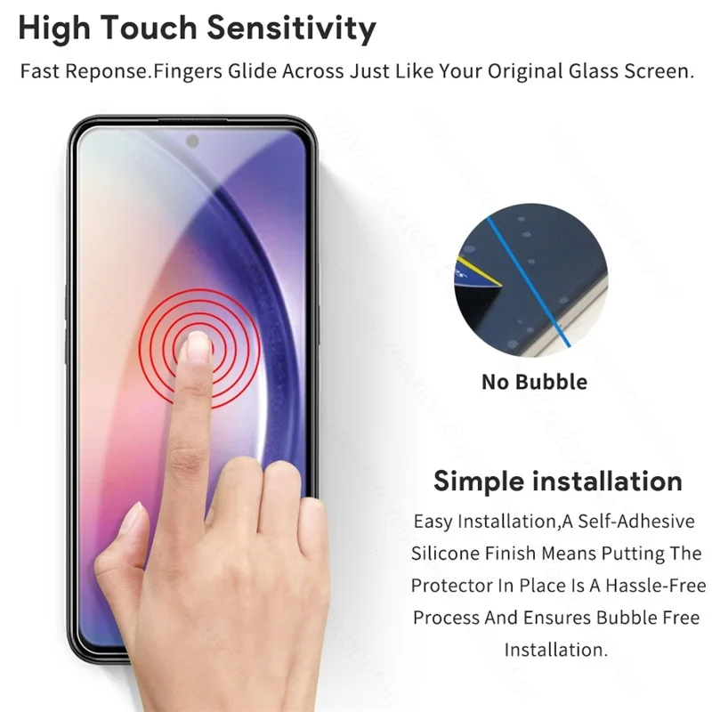 Screen Protector Phone Case Phone Protector Cover Tempered Glass 3PCS for Samsung Galaxy A54 5G