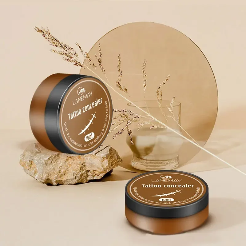 Tattoo Concealer Freckle Scar Cover Cream Waterproof Lasting Body Makeup Cosmetics Tattoo Cover Tool Body Foundation Makeup 10ml 2