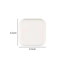 Silicone Silent Shockproof Self - Adhesive Door Stopper and Wall Protector (Square - White)