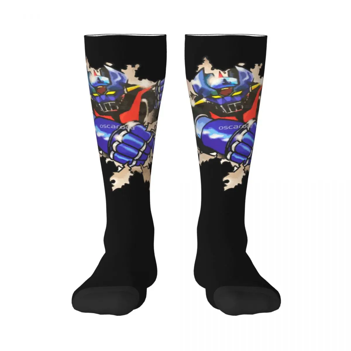 

Adult Stockings Mazinger Z Linear Low Poly 22 High elasticity Humor Graphic Classic Hyundai Elastic Stockings
