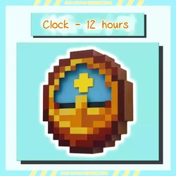 Gaming - Themed Swingable Sun - Moon Clock with Villager Figurine (12 hours)