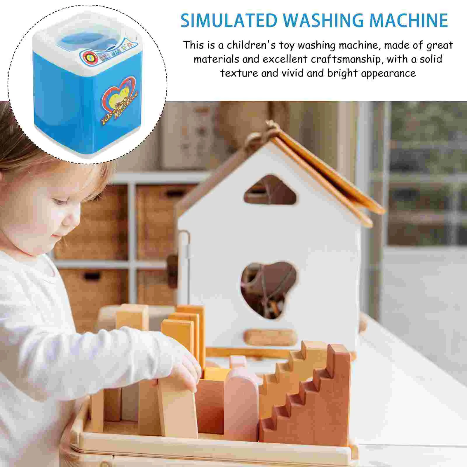 Electric Ride Kids Play Kitchen Accessories Simulation Washing Machine Toy Playing House Prop Toys Abs
