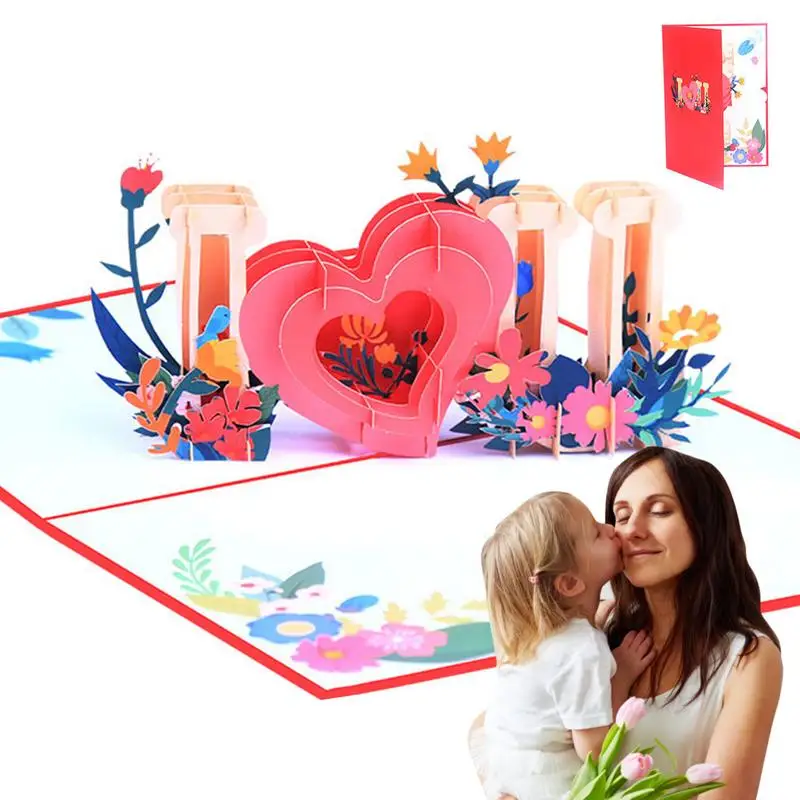 

Mothers Day Greeting Card Memorable Paper Floral Card Exquisite Keepsake Cards For Mothers Day Wife Gifts home Party Supplies