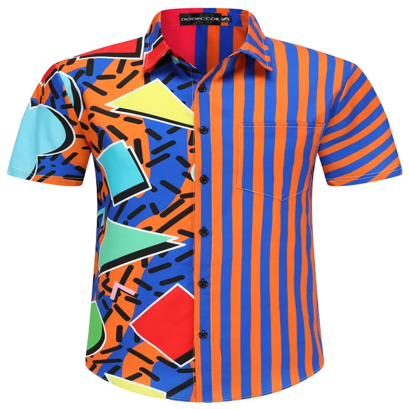 

Футболка мужская оверсайз с 3d принтом, модная пляжная рубашка с лацканами и пуговицами, уличная одежда в гавайском стиле, лето