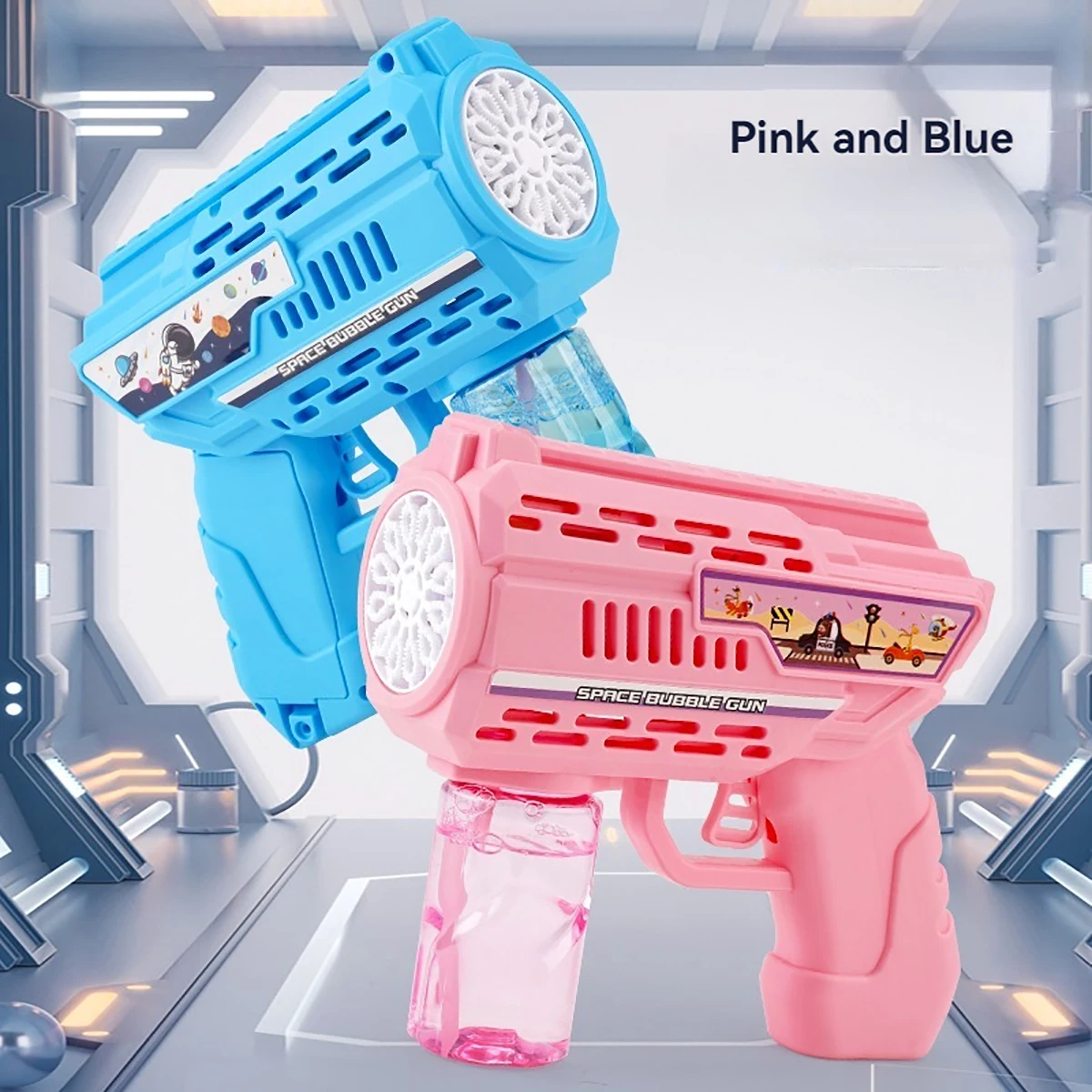 All-auto Bubble Gun with a Bottle Bubble Refill Solution, Bubble Guns Kids 3+, Bubble Machine Gun, Bubble Gun Blaster Party Favo 6