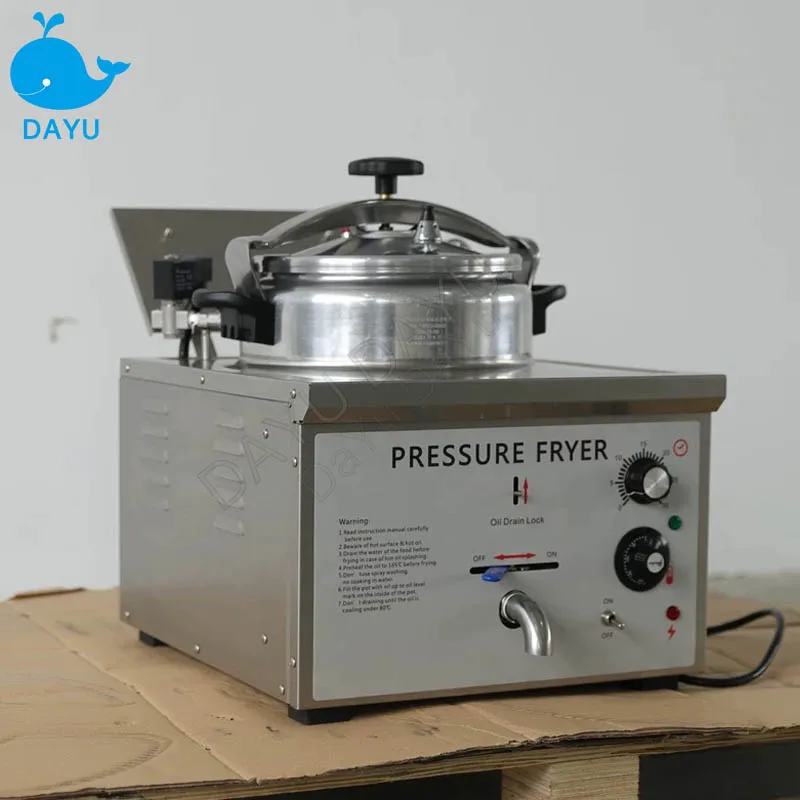 Deep Fryer High Pressure Commercial Electric Bench Type Food Processor Kitchen Equipments Cooker 16L Small Fried Chicken Stove