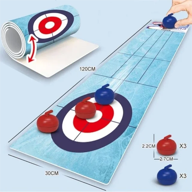 Mini Curling Table Curling Ball Tabletop Curling Game for Kid Adult Family  School Travel Tabletop Curling Game - AliExpress