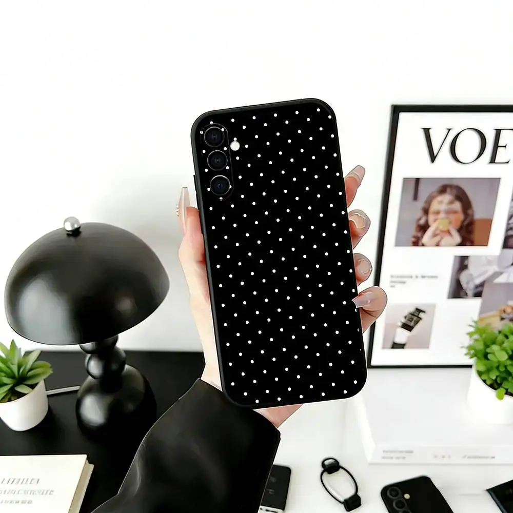 Classic Polka Dot Soft Black Phone Case